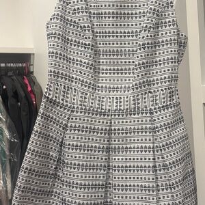 Elegant Black and White Patterned Dress